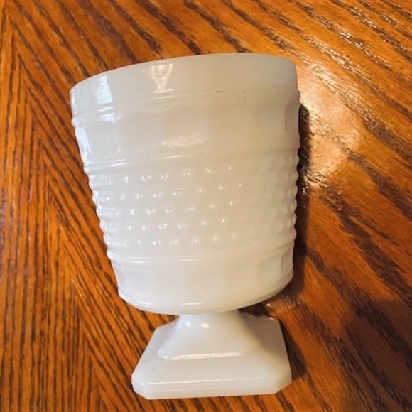 Vintage Milk Glass footed Compote /Center Piece- Circa 1960's - Picture 3 of 8